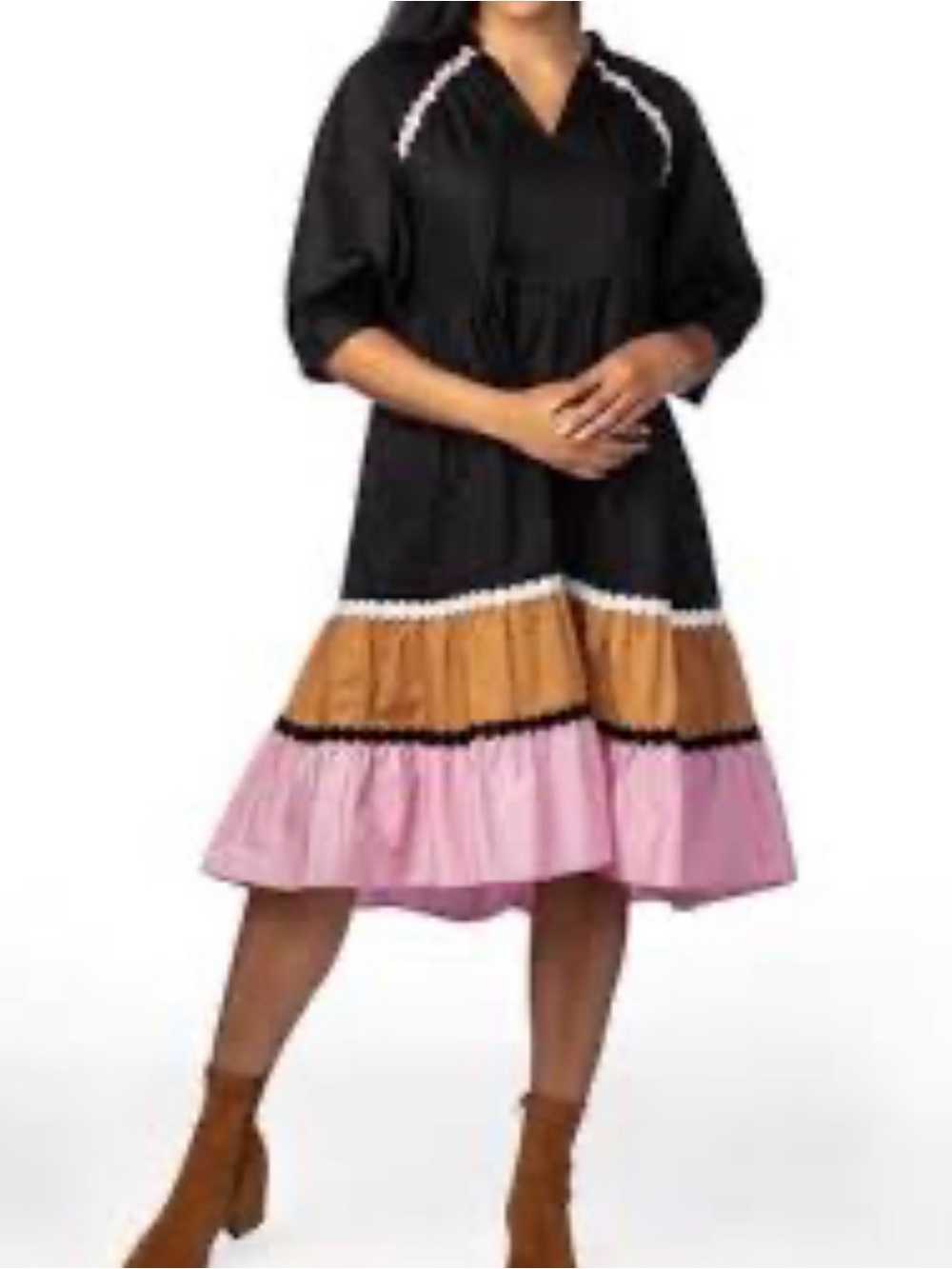 Crosby by Mollie Burch | Colorblock Talulah Midi Dress Large